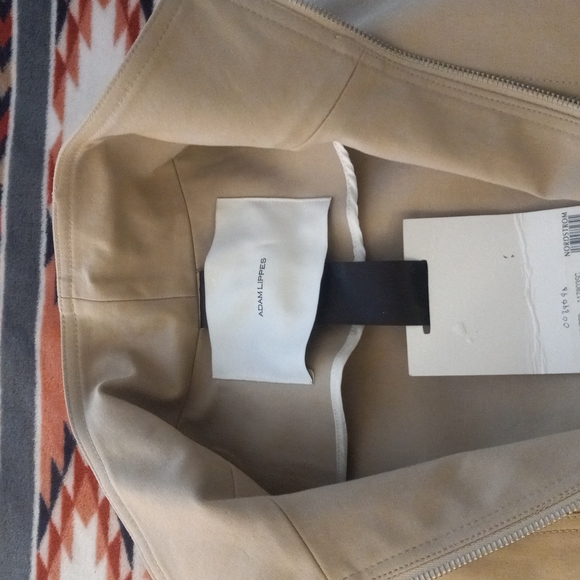 Adam Lippes khaki zip up casual rain coat L - Picture 2 of 4